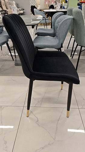 Стул на металлокаркасе Seda 01 blue / gold / black из шоурума 3